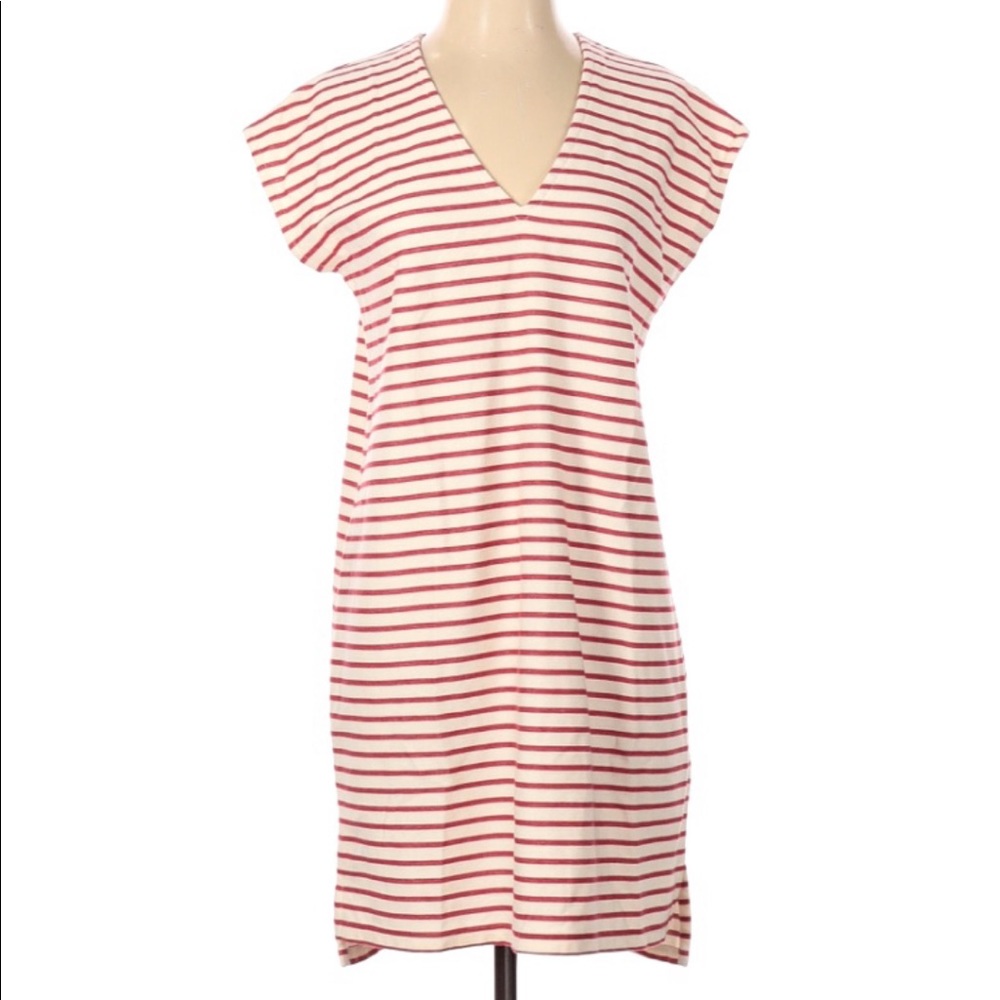 Madewell striped shirt dress
